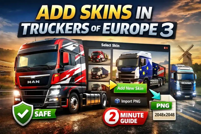 How to Add Skins in Truckers of Europe 3 (Safe PNG Guide